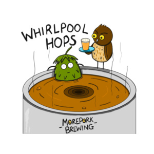Whirlpool Hops - Frosted Glass Beer Mug Design
