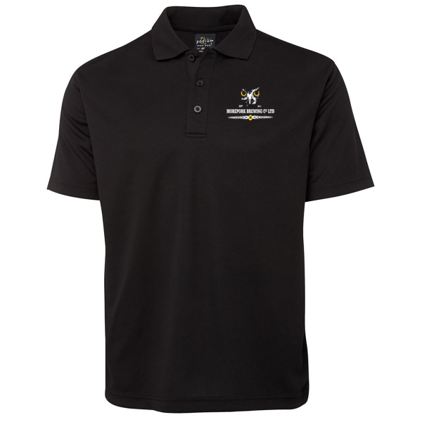 Morepork Brewing Logo  - Podium Mens S/S Poly Polo Thumbnail