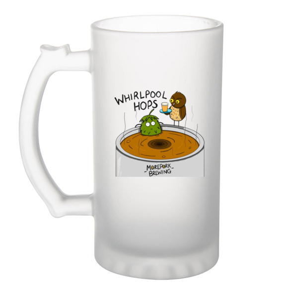 Whirlpool Hops - Frosted Glass Beer Mug Thumbnail