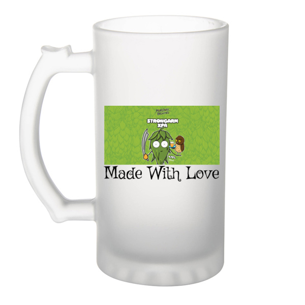 The Strig Strong Arm XPA - Frosted Glass Beer Mug Thumbnail