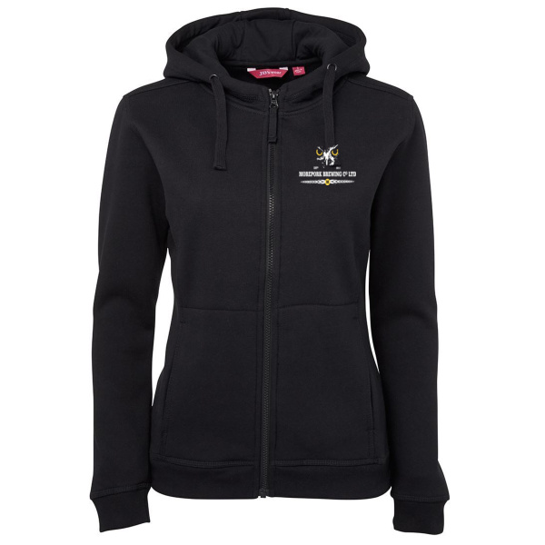 Moreporkbrewing Logo - JB's Ladies Full Zip Fleecy Hoodie Thumbnail