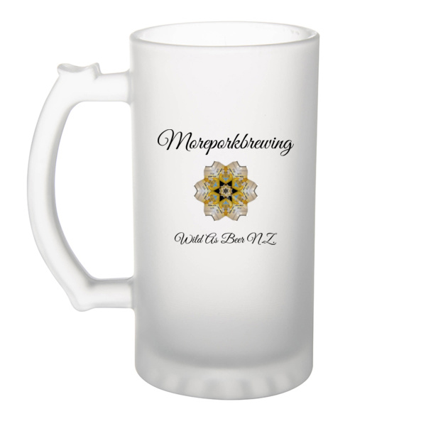 Moreporkbrewing Wild As Beer N.Z. - Frosted Glass Beer Mug Thumbnail